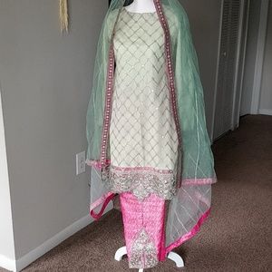 Beautifully Embroidered with sequence work suit